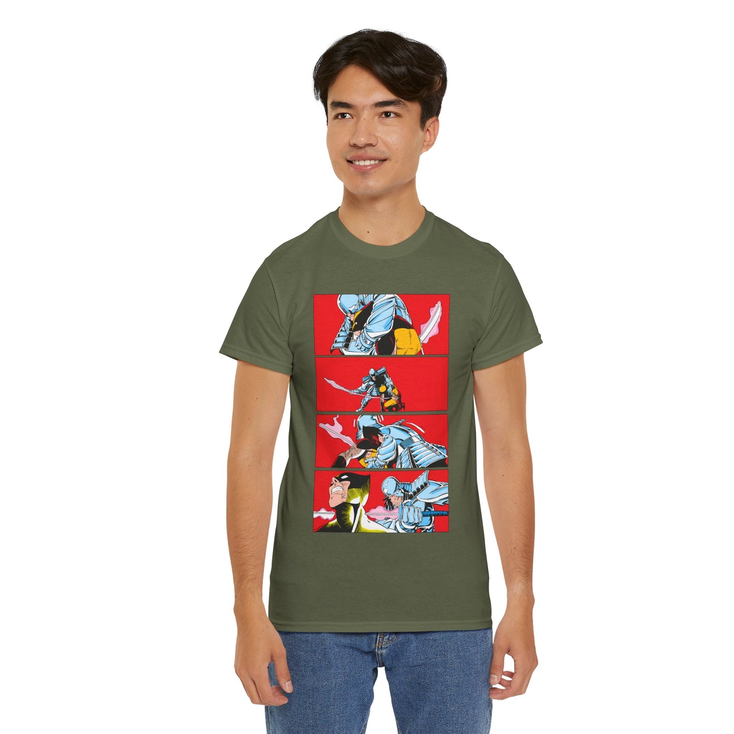Wolverine Vs Silver Samurai Fight Page 2 T-Shirt - Uncanny X-Men #173 - Marvel Comics