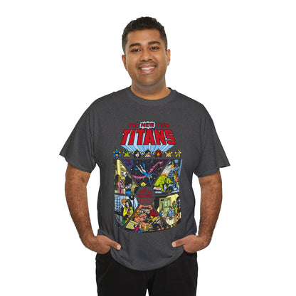 New Teen Titans T-Shirt - George Perez Art - #8 Cover - A Day in the Life - Robin, Wonder Girl, Cyborg, Starfire, Raven, Changeling, Kid Flash - DC Comics