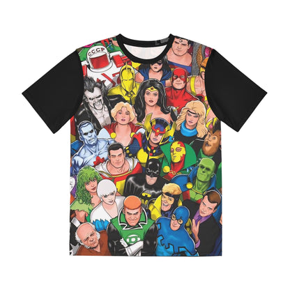 Justice League International All Over Print Tee (Polyester) - Kevin Maguire Art - The Entire JLI Team - DC Comics