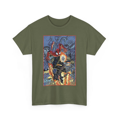 Amazing Spider-Man & Ghost Rider T-Shirt - Erik Larsen Art - Sinister Six - Marvel Comics