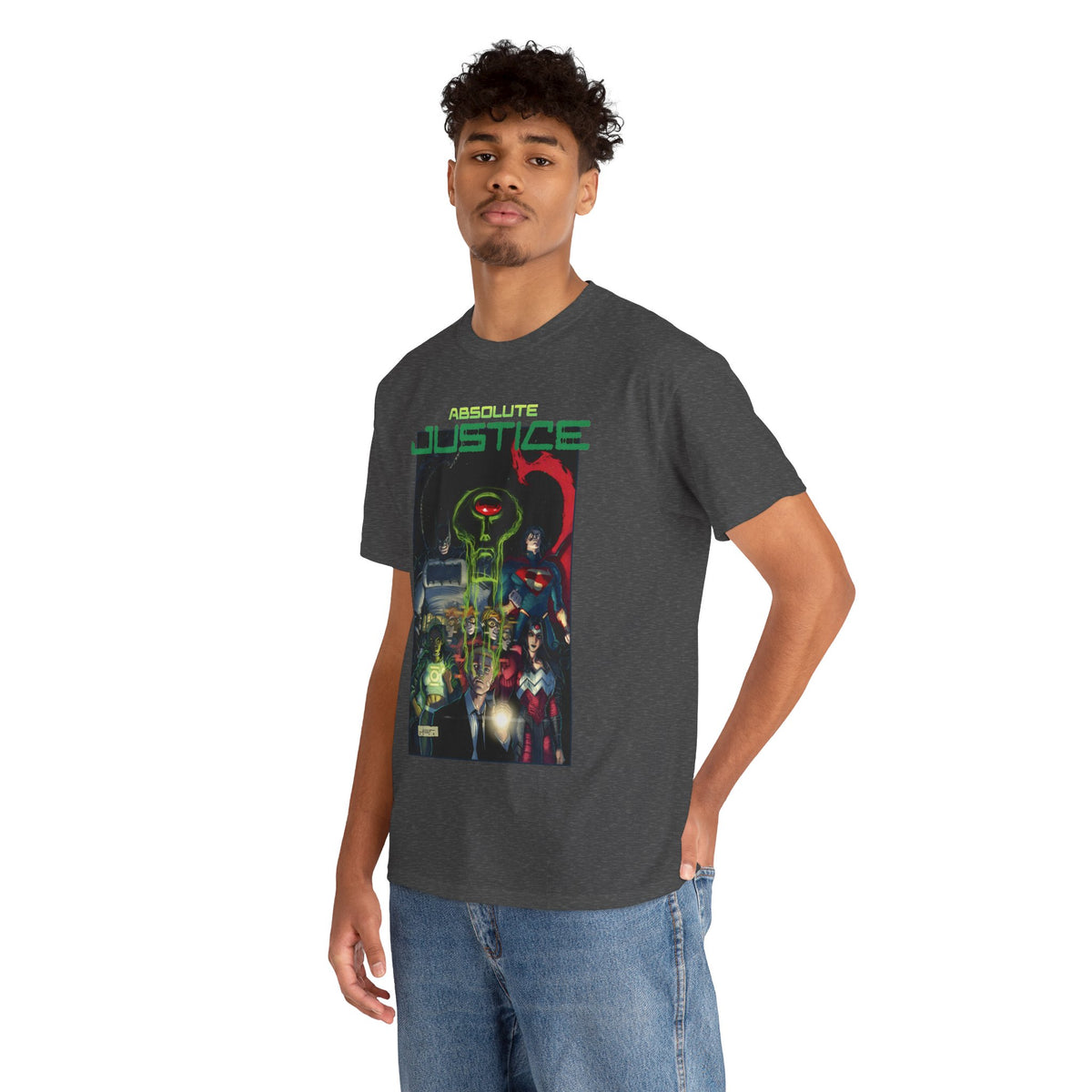 Absolute Justice T-Shirt - Juan Ferreyra Art - Superman Batman Wonder Woman Martian Manhunter - DC Comics