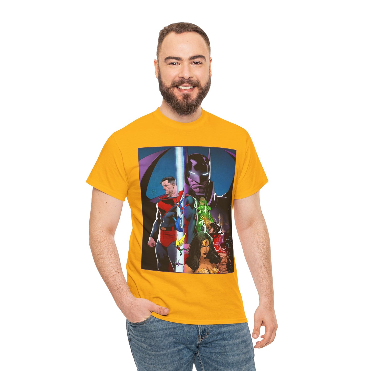 Kingdom Come T-Shirt - Dan Mora Art - Batman/Superman World's Finest Cover - Superman, Batman, Wonder Woman, Green Lantern, Robin, Flash - DC Comics