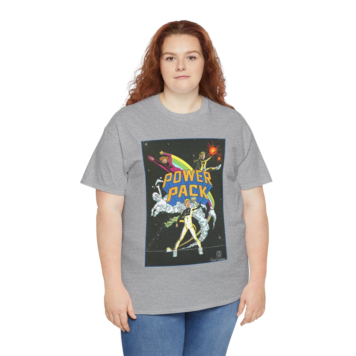 Power Pack T-Shirt - June Brigman, Roy Richardson, Bob Share Art - Ad Recreation - Marvel Comics