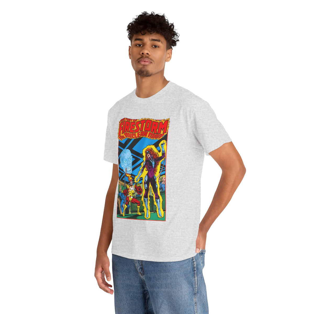 Fury of Firestorm T-Shirt - Pat Broderick Art - Vs Plastique - #7 Cover Art - DC Comics