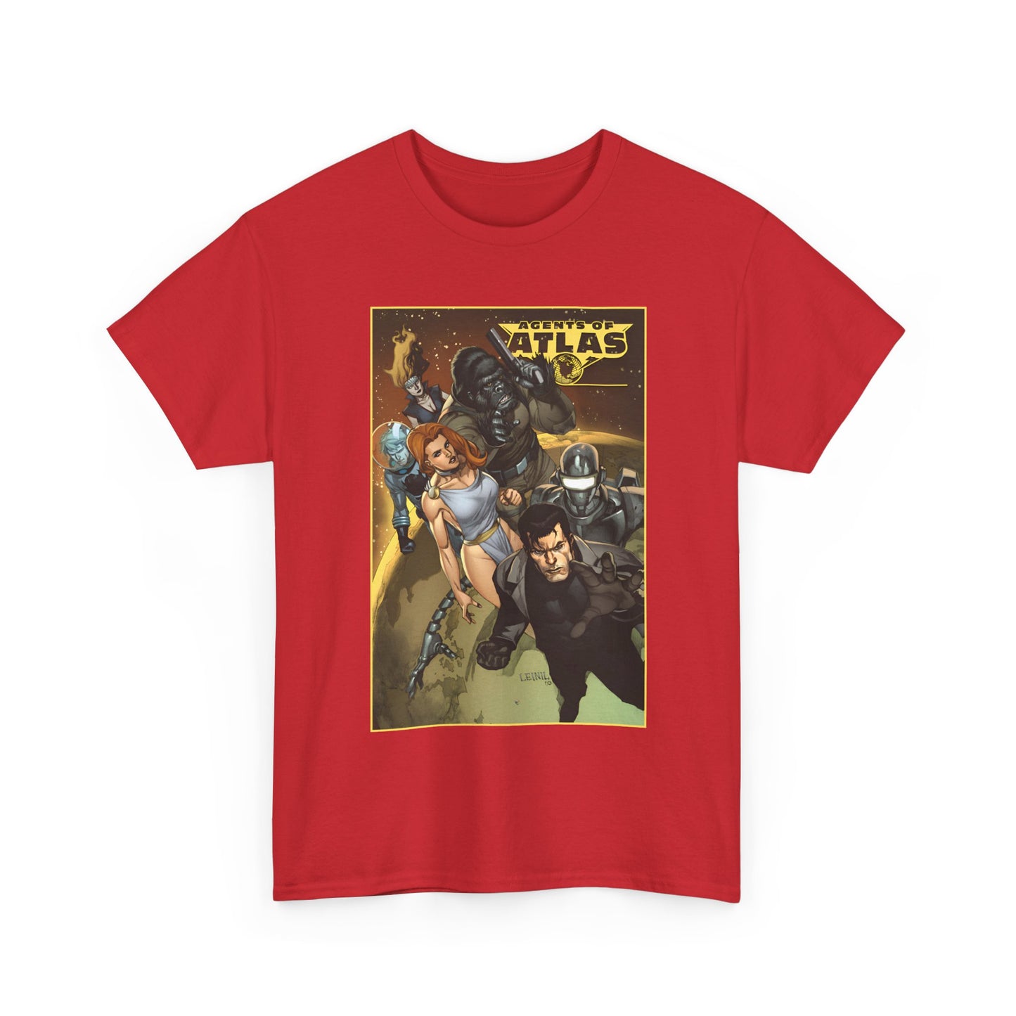 Agents of Atlas T-Shirt - FBI Agent Jimmy Woo, Marvel Boy, Venus, the Human Robot and Gorilla Man - Marvel Comics
