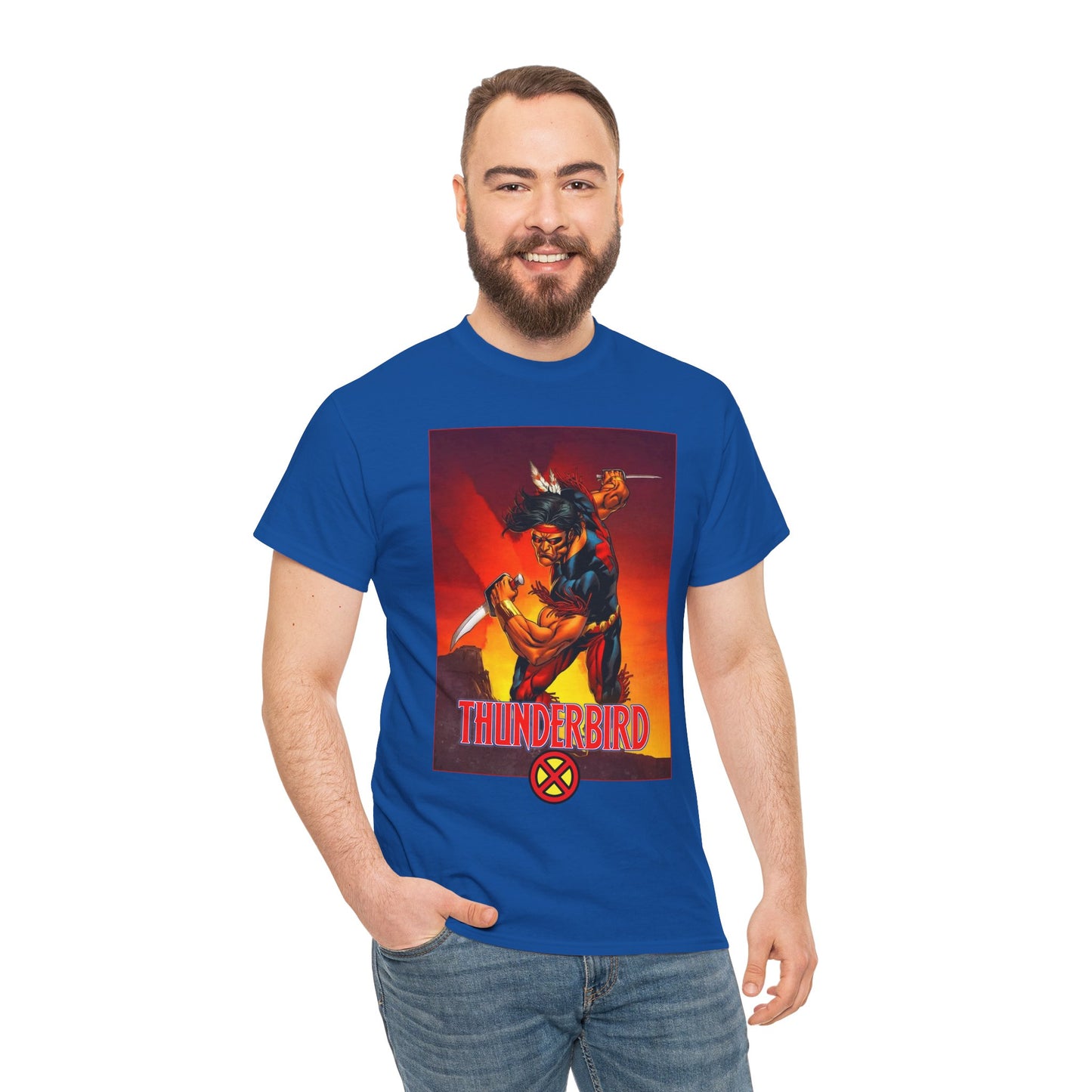 Thunderbird T-Shirt - John Proudstar, Original X-Men Member - Apache Native American - Marvel Comics