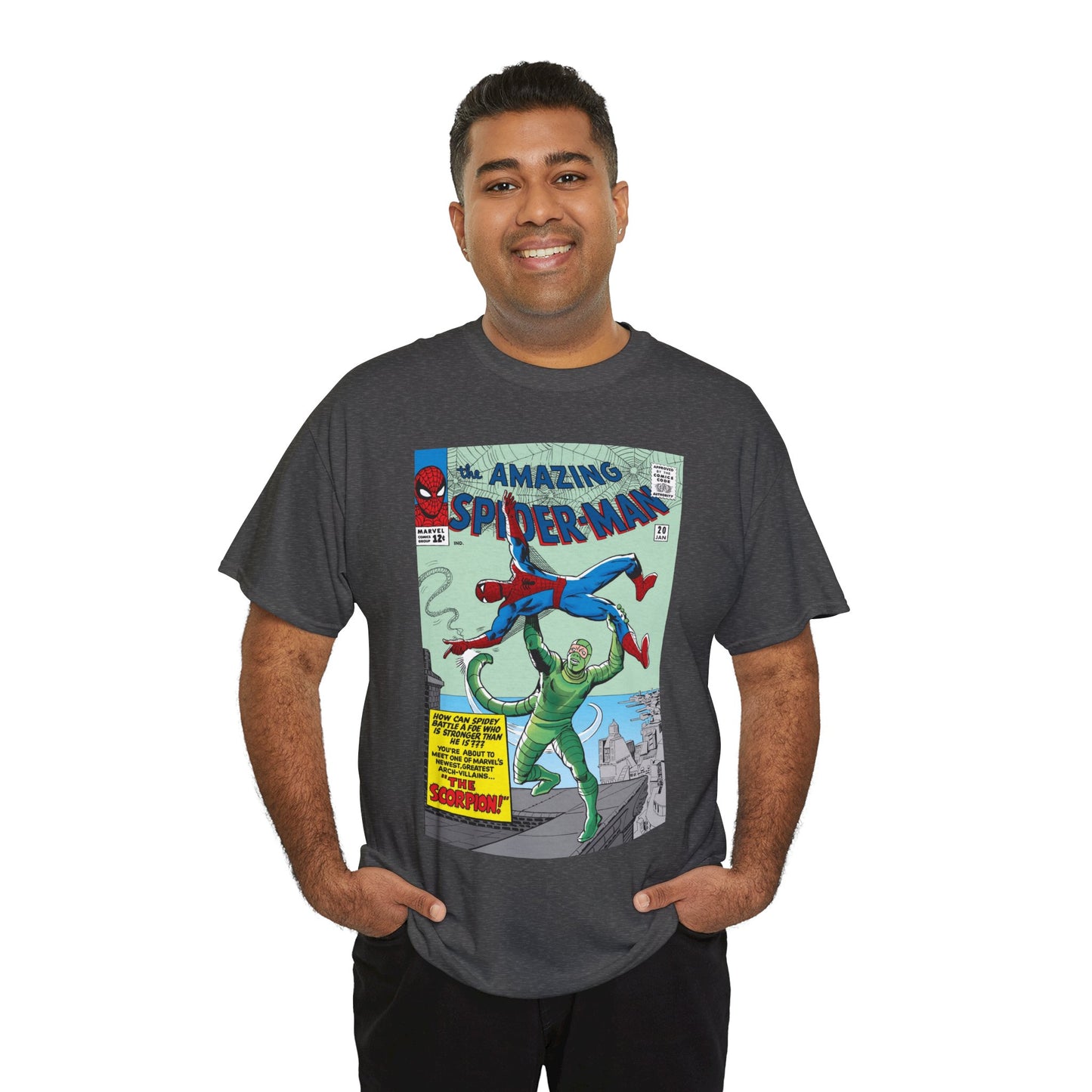 Amazing Spider-Man T-Shirt - Steve Ditko Art - Vs The Scorpion - Marvel Comics