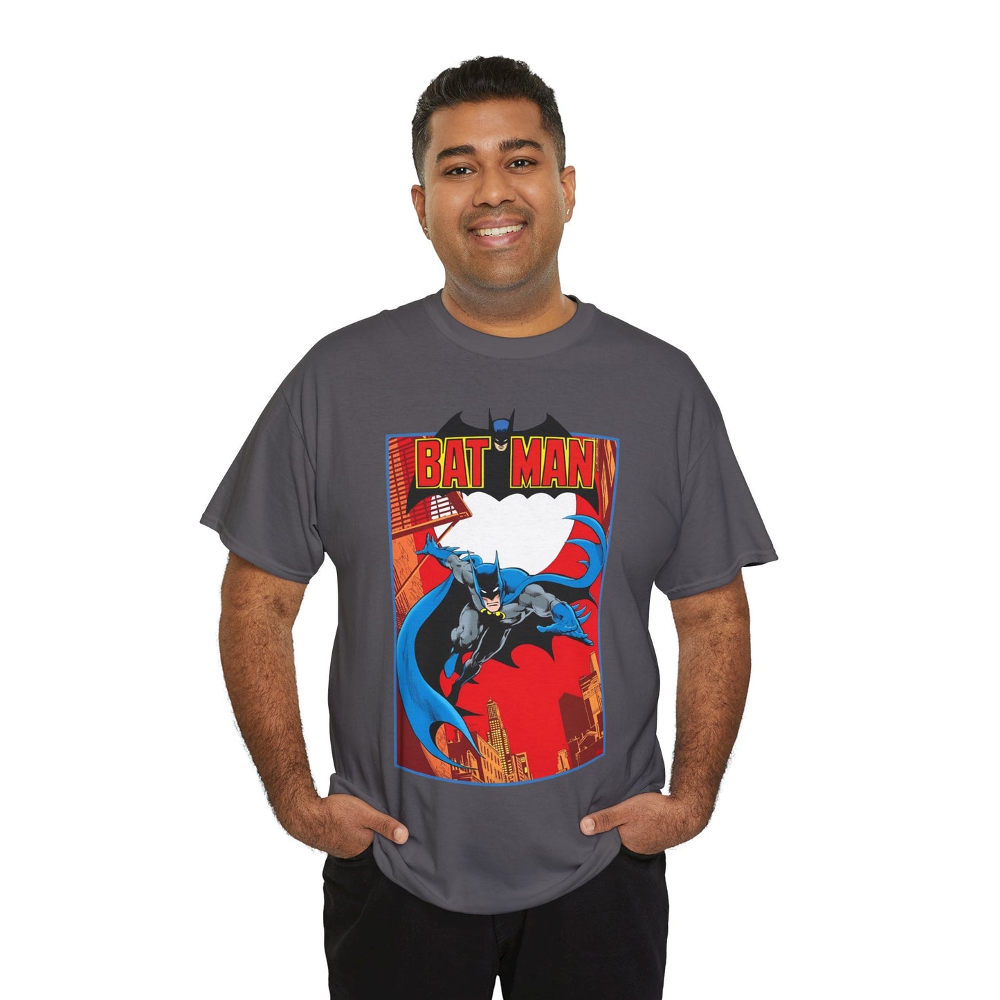 Batman T-Shirt - Jim Aparo Art - Untold Tales Cover - DC Comics Bronze Age - Batman Flying in Front of the Moon - Caped Crusader, Gotham City
