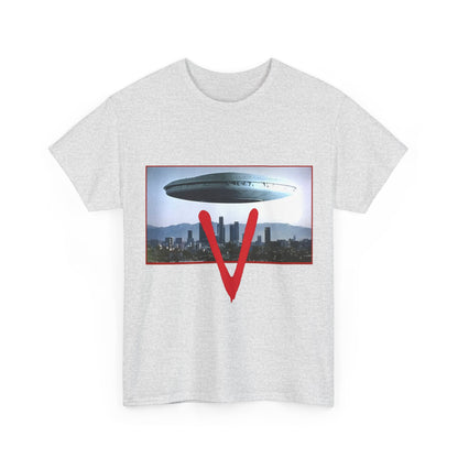 V T-Shirt - The Visitors Mothership - Popular NBC Sci-Fi TV Series from the 1980s