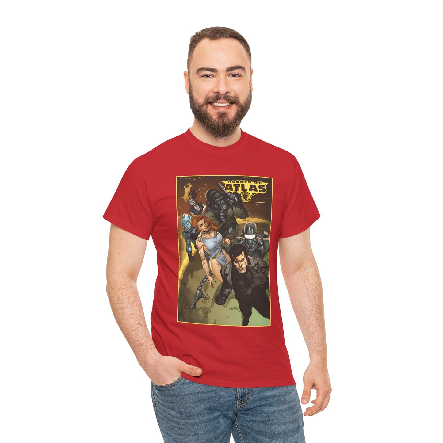 Agents of Atlas T-Shirt - FBI Agent Jimmy Woo, Marvel Boy, Venus, the Human Robot and Gorilla Man - Marvel Comics