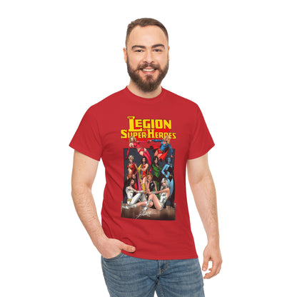 Legion of Super-Heroes T-Shirt - George Perez Art - Saturn Girl, Supergirl, Dream Girl, Shadow Lass, Phantom Girl - The Super Woman of LOSH - DC Comics
