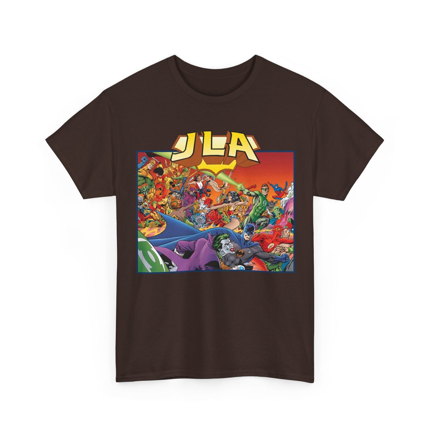 JLA: The Nail T-Shirt - Alan Davis Art - Green Lantern, Batman, Wonder Woman, Flash - DC Comics