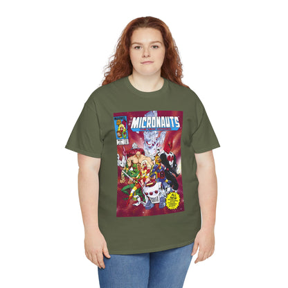 Micronauts: The New Voyages T-Shirt - Commander Arcturus Rann, Biotron, Marionette, Bug - Marvel Comics Series