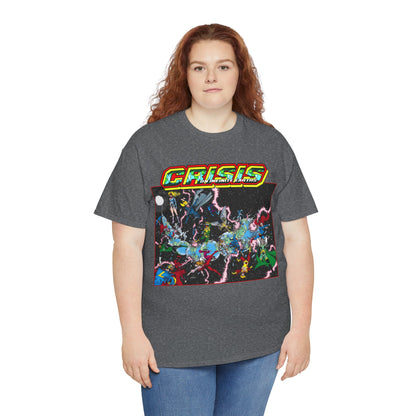 Crisis on Infinite Earths T-Shirt - George Perez Art - #1 Cover, First Issue - Harbinger, Pariah, Obsidian, Firestorm - DC Comics