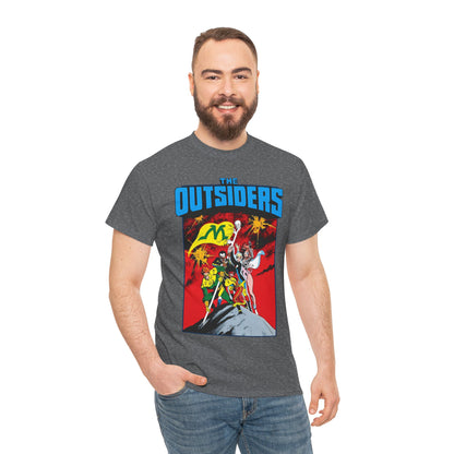 Outsiders T-Shirt - Alan Davis Art - Geo-Force, Halo, Black Lightning, Metamorpho, Katana - DC Comics
