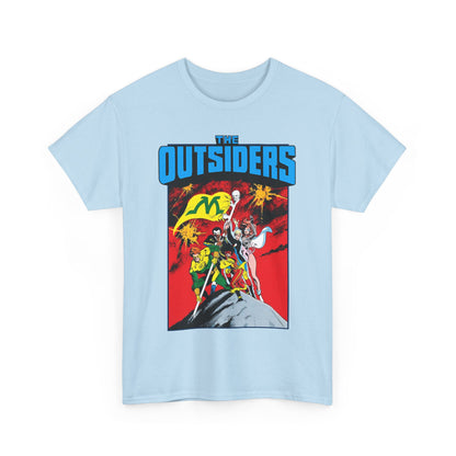 Outsiders T-Shirt - Alan Davis Art - Geo-Force, Halo, Black Lightning, Metamorpho, Katana - DC Comics