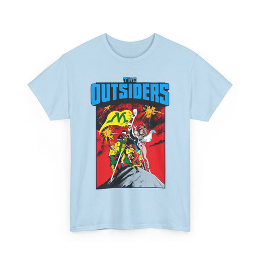 Outsiders T-Shirt - Alan Davis Art - Geo-Force, Halo, Black Lightning, Metamorpho, Katana - DC Comics