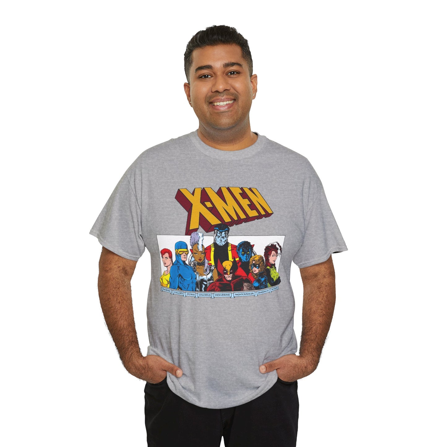 X-Men T-Shirt - Arthur Adams Art - Cyclops, Nightcrawler, Storm, Wolverine, Shadowcat, Phoenix (Rachel Summers), Colossus, Rogue - Marvel Comics
