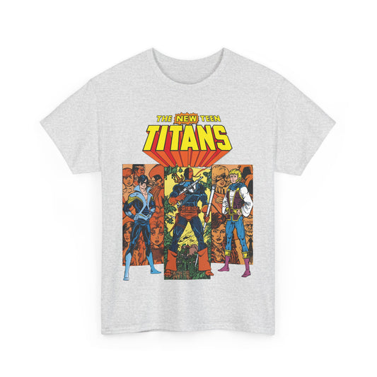 New Teen Titans T-Shirt - George Perez Art - Judas Contract - Nightwing, Jericho, Deathstroke, Changeling. Starfire - DC Comics