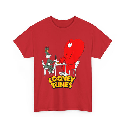 Bugs Bunny & Gossamer T-Shirt - Looney Tunes Cartoon - Popular Halloween Monster Getting a Manicure - Funny, Humorous Image