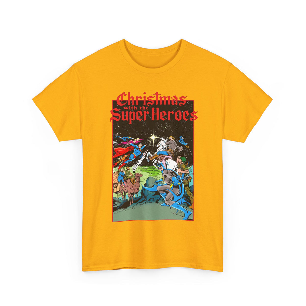 Christmas With the DC Super-Heroes T-Shirt - José Luis García-López Art - Superman, Batman, Jonah Hex, Legion of Super-Heroes - DC Comics