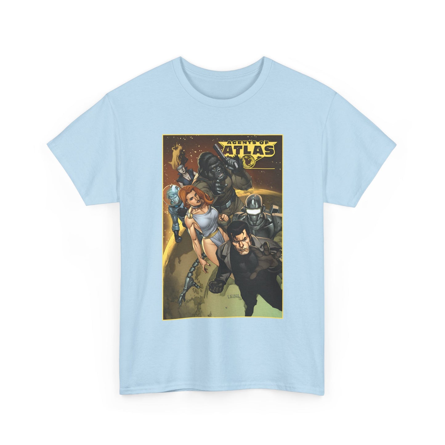 Agents of Atlas T-Shirt - FBI Agent Jimmy Woo, Marvel Boy, Venus, the Human Robot and Gorilla Man - Marvel Comics