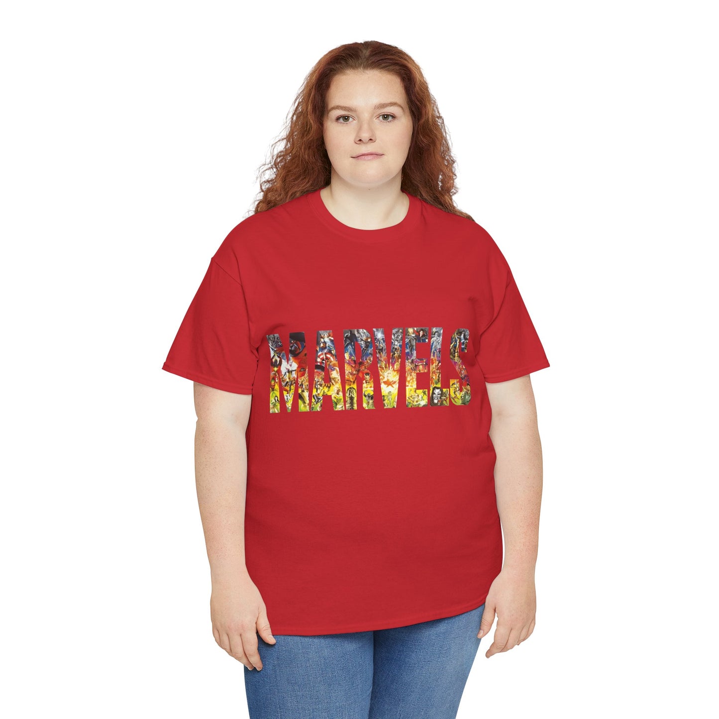 Marvels T-Shirt - Alex Ross Art from the popular Kurt Busiek Story - Spider-Man, Fantastic Four, X-Men, Hulk, Captain America, Thor, Iron Man - Marvel Comics