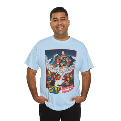 Justice Society & Justice League T-Shirt - George Perez Art - Golden & Silver Age - DC Comics