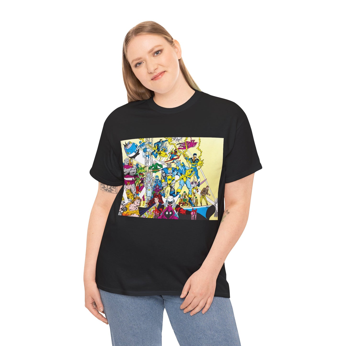 Who's Who in the DC Universe T-Shirt - George Perez Art - Black Lightning, Black Orchid - #3 Cover Art - DC Comics