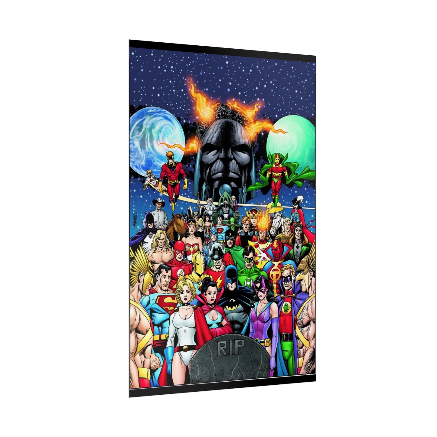 Crisis on Multiple Earths Rolled Poster - George Perez Art - JLA & JSA - DC Comics - Multiple Sizes Up to 24"x36"
