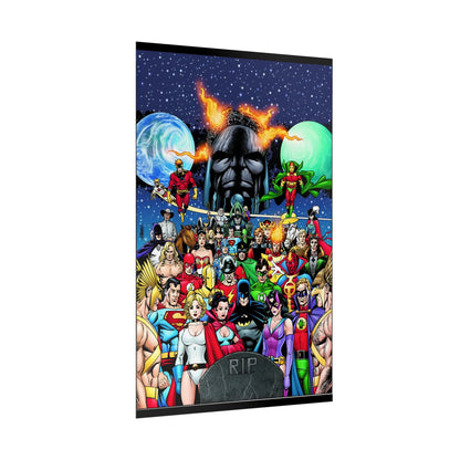 Crisis on Multiple Earths Rolled Poster - George Perez Art - JLA & JSA - DC Comics - Multiple Sizes Up to 24"x36"