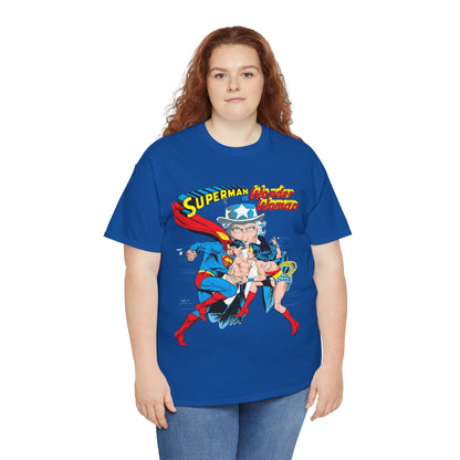 Superman Vs Wonder Woman T-Shirt - José Luis García-López Art - Popular 1970s Tabloid Story - DC Comics