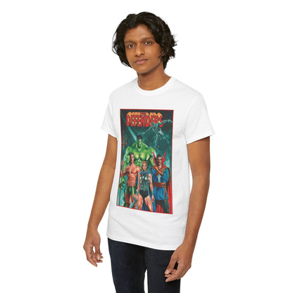 Defenders T-Shirt - Dr Strange, Valkyrie, Hulk, Namor, Silver Surfer - Marvel Comics - Popular 1970s Series