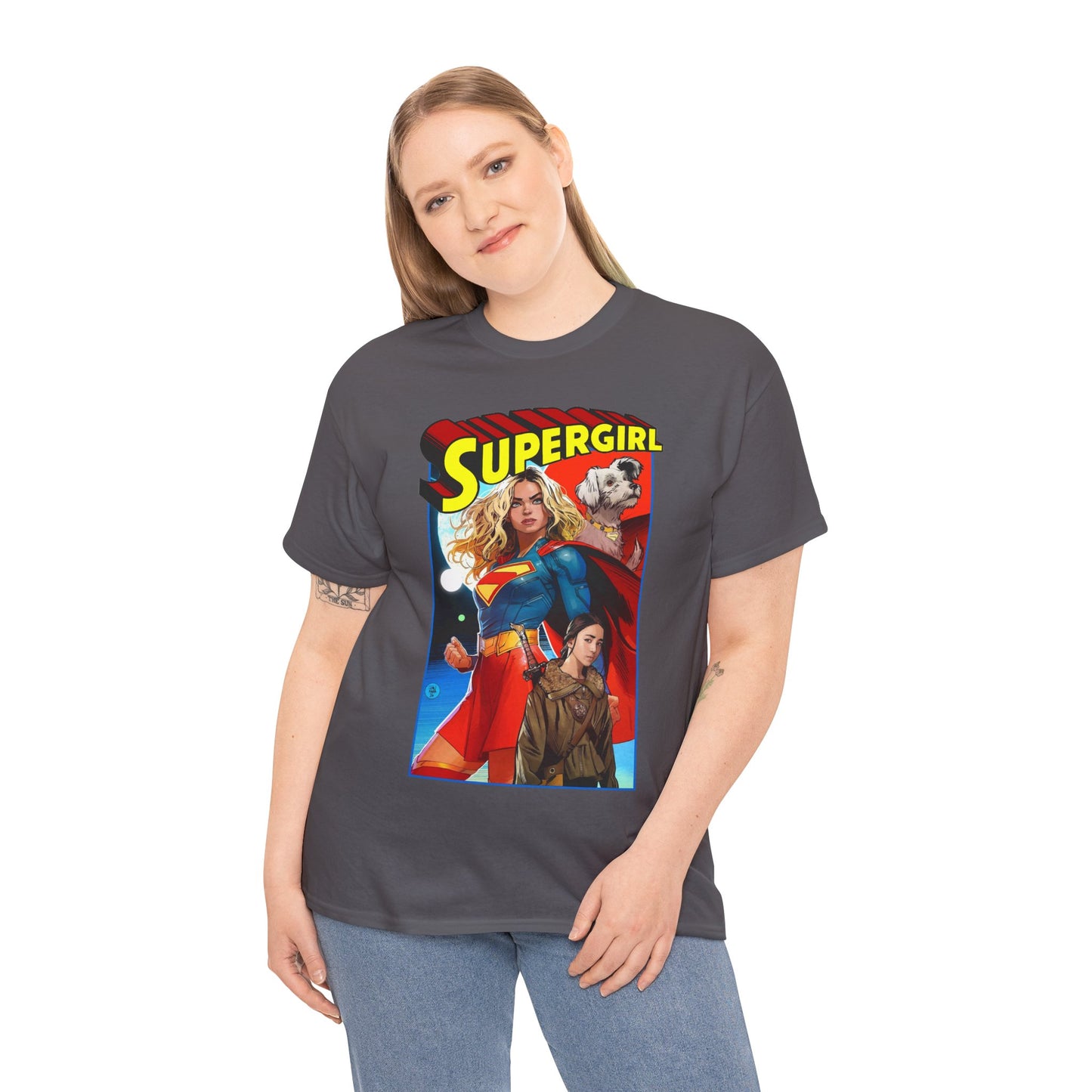 Supergirl & Krypto T-Shirt - Dan Mora Art - Upcoming 2026 Movie with Milly Alcock - DC Comics