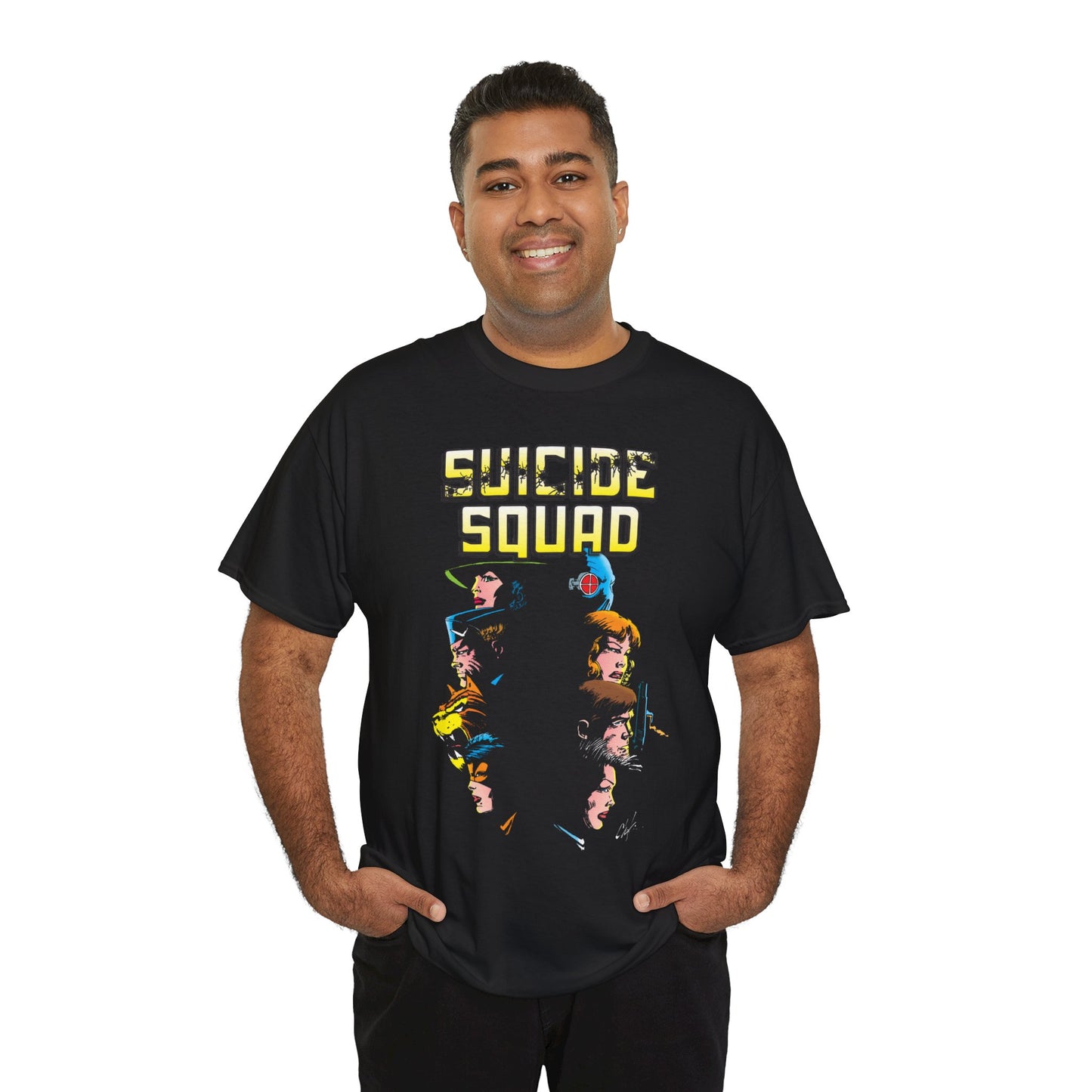 Suicide Squad T-Shirt - Howard Chaykin Art - Deadshot, Enchantress, Bronze Tiger, Captain Boomerang - DC Comics