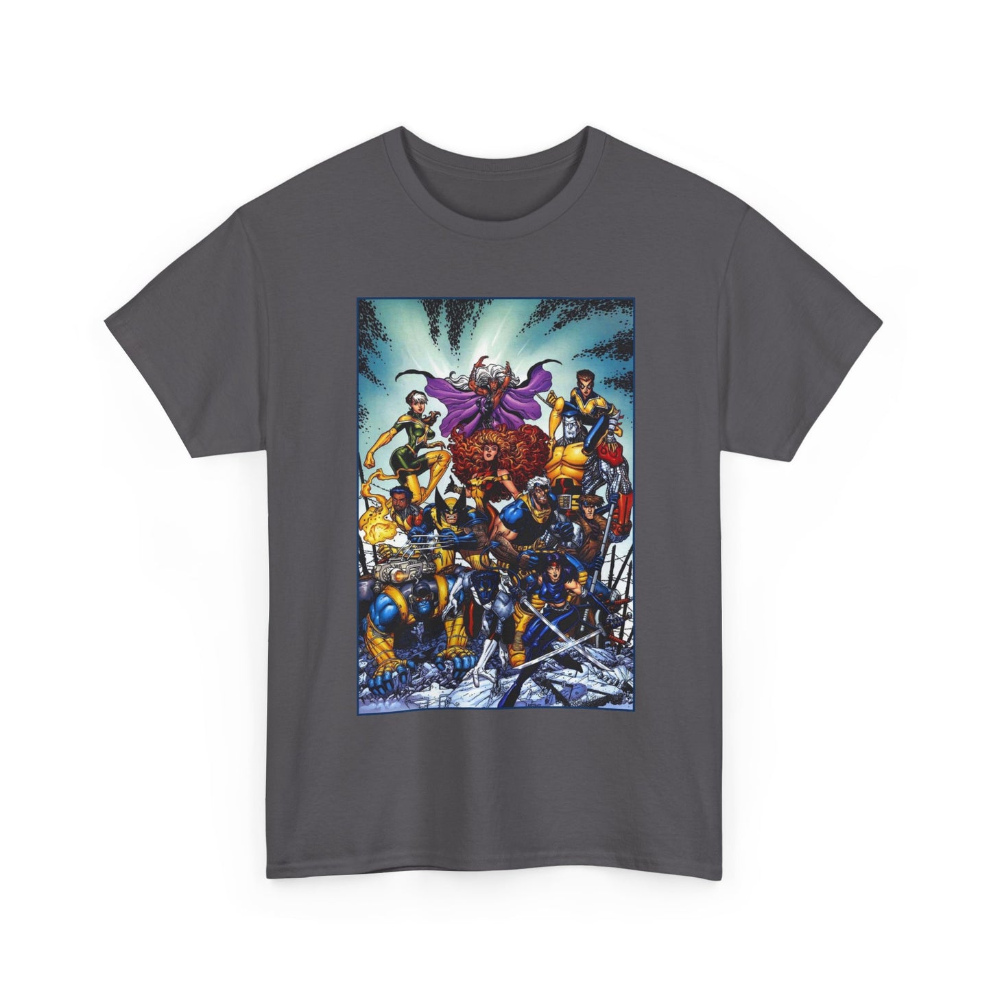 X-Men Revolution T-Shirt - Arthur Adams Art - Jean Grey, Storm, Wolverine, Cable, Rogue, Beast, Colossus, Gambit, Nightcrawler, Psylocke, Thunderbird III - Marvel Comics