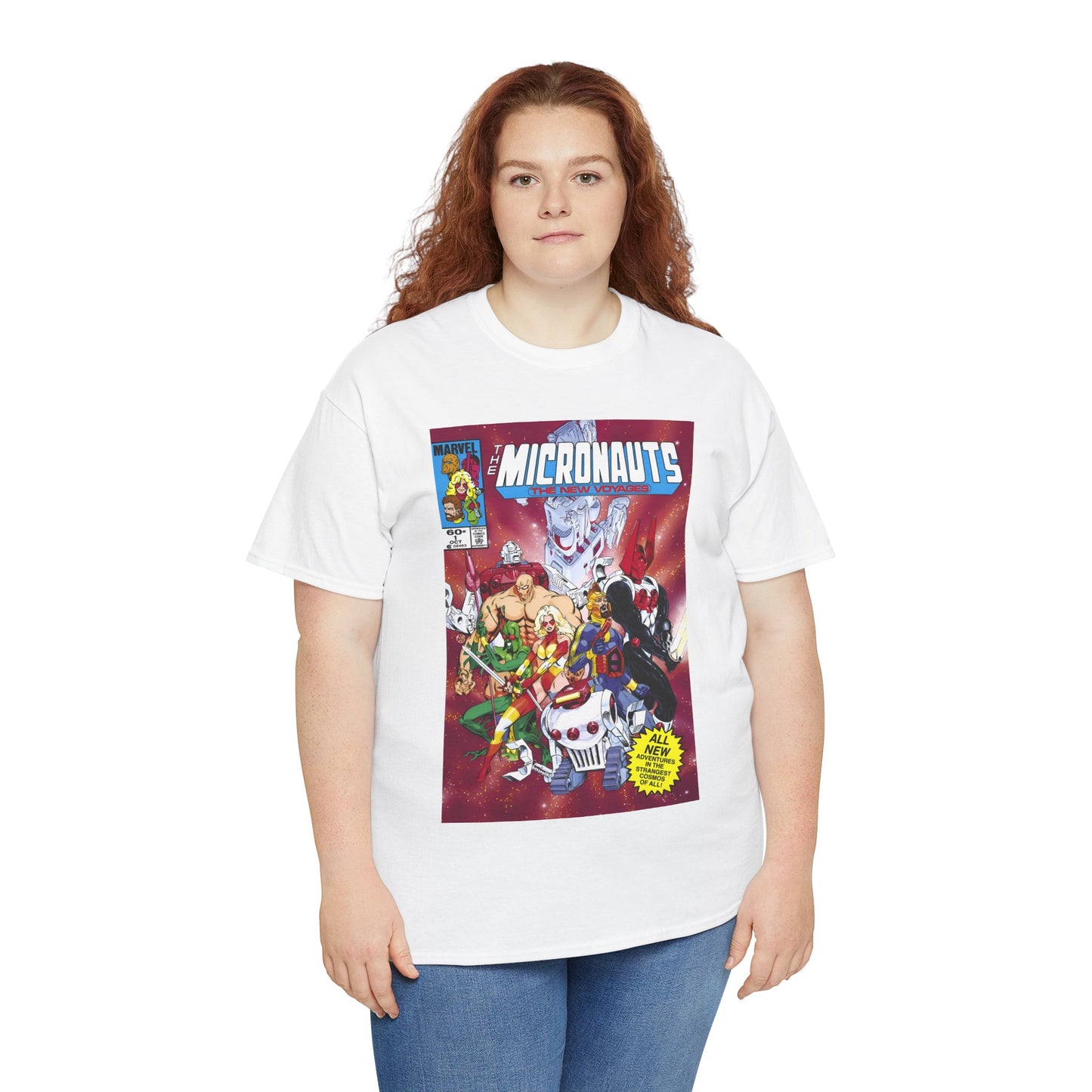 Micronauts: The New Voyages T-Shirt - Commander Arcturus Rann, Biotron, Marionette, Bug - Marvel Comics Series