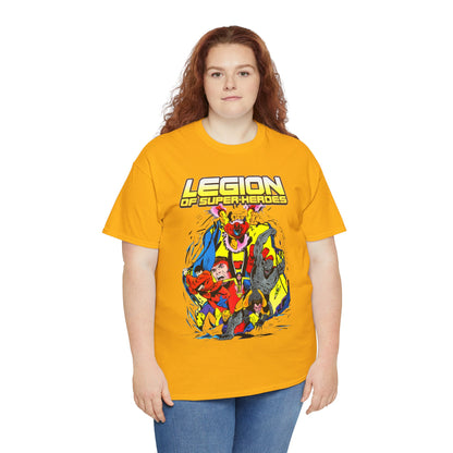 Legion of Super-Heroes T-Shirt - Mon-El, Colossal Kid, Wildfire, Dawnstar, Blok, Timber Wolf - LOSH - DC Comics