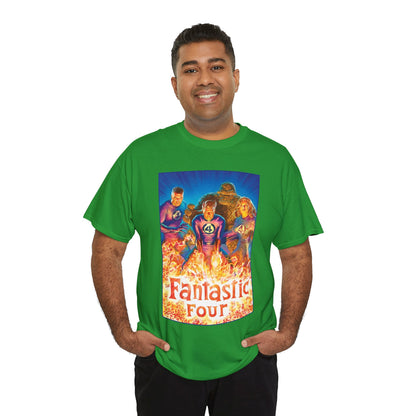 Fantastic Four T-Shirt - Alex Ross Art - Mr. Fantastic, Invisible Woman, Human Torch, The Thing - Marvel Comics