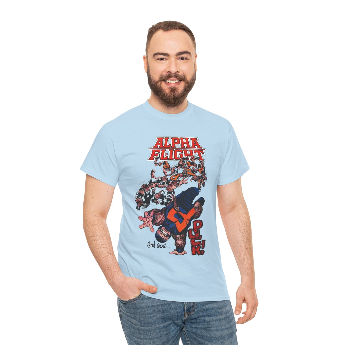 Puck T-Shirt - John Byrne Art - Alpha Flight Member - Marvel Comics