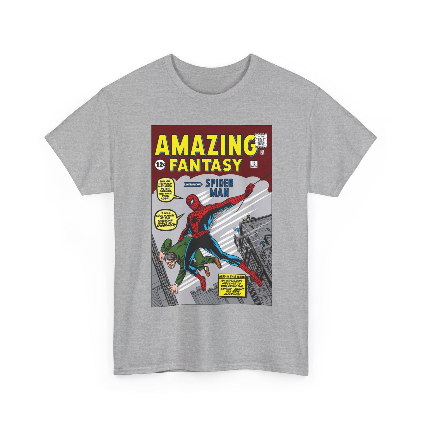 Amazing Fantasy #15 T-Shirt - Steve Ditko Art - 1st Appearance of Spider-Man - 2026 Movie - Marvel Comics