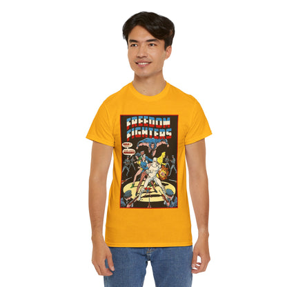 Freedom Fighters T-Shirt - 70s Series - Uncle Sam, The Ray, Phantom Lady, Doll Man, Black Condor, Human Bomb - DC Comics