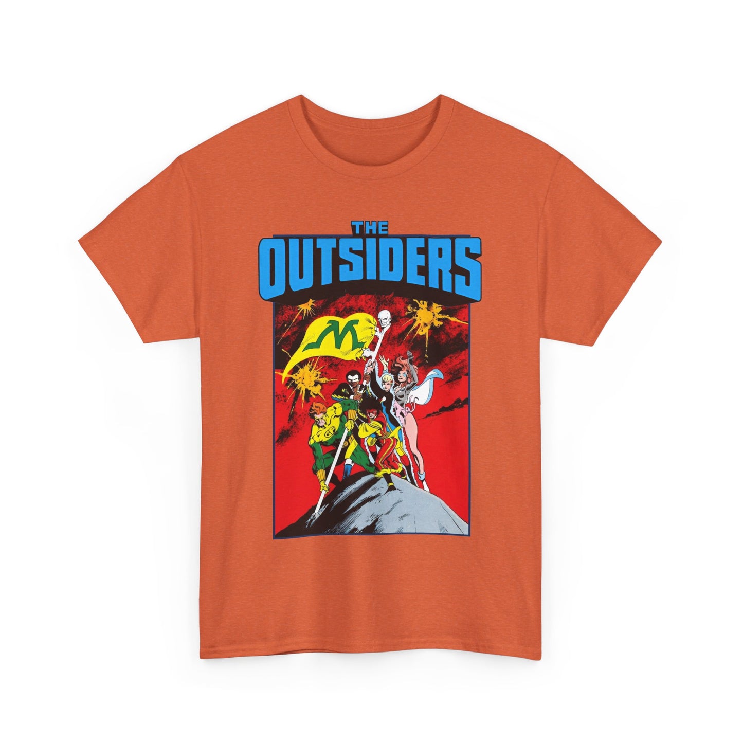 Outsiders T-Shirt - Alan Davis Art - Geo-Force, Halo, Black Lightning, Metamorpho, Katana - DC Comics