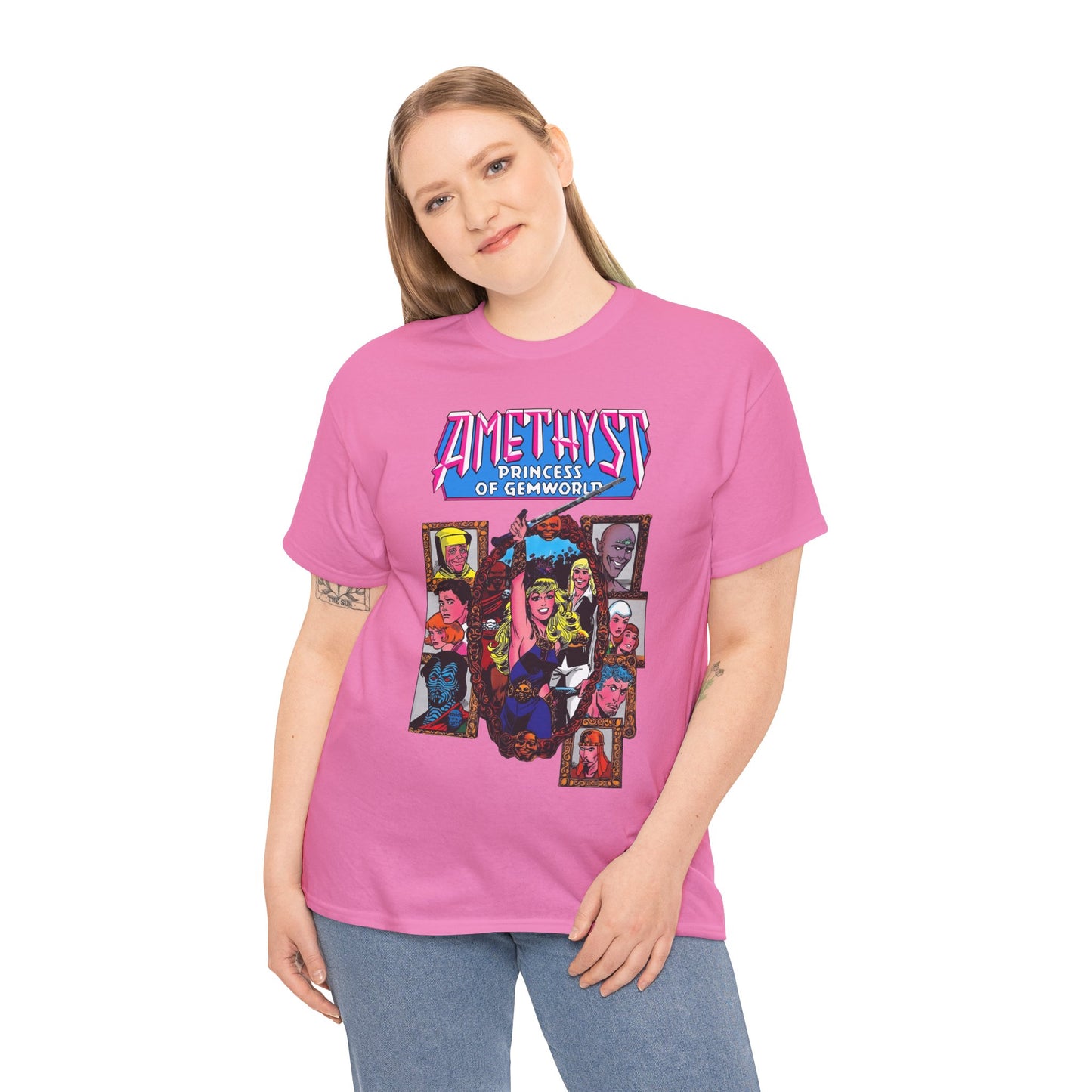 Amethyst Princess of Gemworld T-Shirt - Ernie Colon Art - Sardonyx, Dark Opal, Granch, Citrina - DC Comics