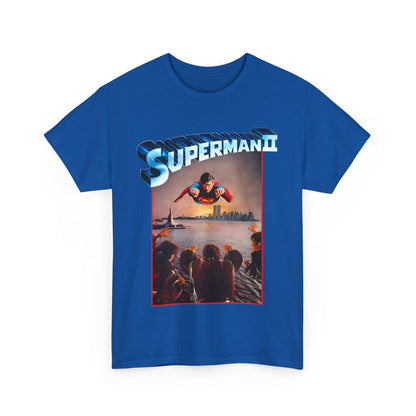 Superman II T-Shirt - Christopher Reeve, Terence Stamp, Sarah Douglas - Vs General Zod, Ursa, Non - Phantom Zone Villains - 1980 Movie Poster - DC Comics