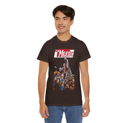 Mr. Majestic T-Shirt - Ed McGuiness Art - Flying Above His Attackers - DC/Wildstorm Comics
