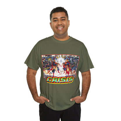 Crisis on Infinite Earths T-Shirt - Alex Ross & George Perez Art - Superman, Wonder Woman, Supergirl, Flash, Monitor, Anti-Monitor - DC Comics