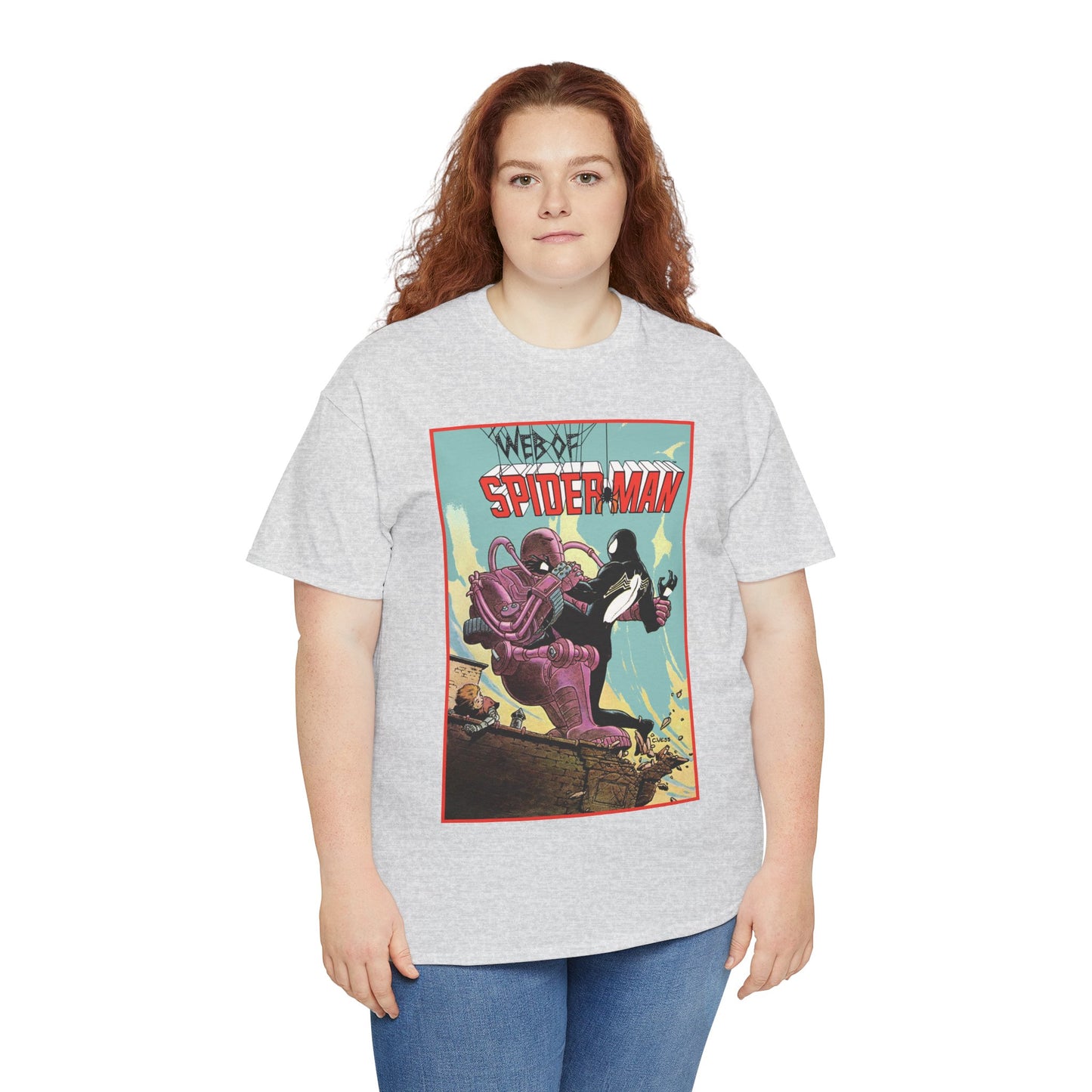 Web of Spider-Man T-Shirt - Charles Vess Art - Peter Parker, Black Symbiote Suit - Webslinger