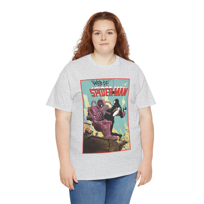 Web of Spider-Man T-Shirt - Charles Vess Art - Peter Parker, Black Symbiote Suit - Webslinger