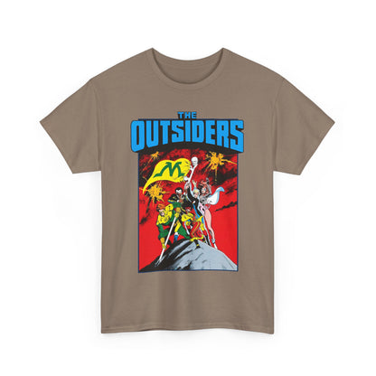 Outsiders T-Shirt - Alan Davis Art - Geo-Force, Halo, Black Lightning, Metamorpho, Katana - DC Comics